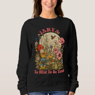 Camiseta JANYA Nome Cute Retro Girls Wildflower JANYA Nome