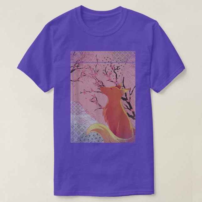 Camiseta Japan Aesthetics Forest Animal Sakura Cherry Bloss (Frente do Design)