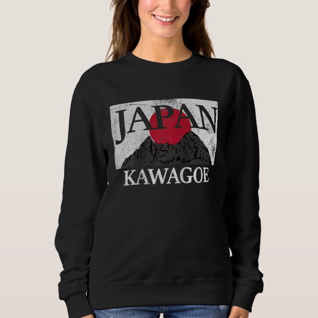 Camiseta Japan Kawagoe Fuji san flag Raglan Baseball (Frente)