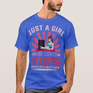 Camiseta Japan Manga Otaku Gaming Sketching Gamer Women Gir