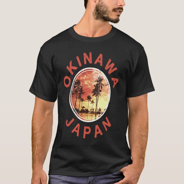 Camiseta Japan Okinawa Vintage Sunset (Frente)
