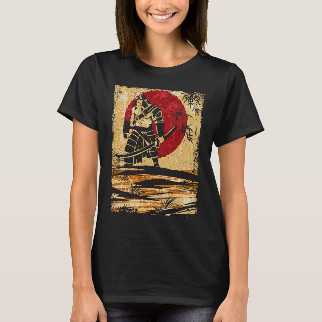 Camiseta Japan Oni Fighter Japanese Retro (Frente)
