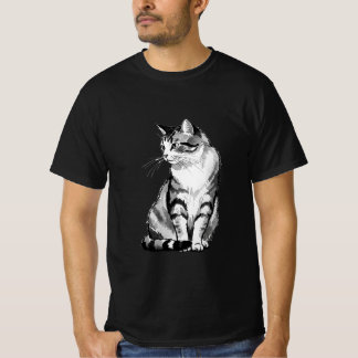 Camiseta 「japanease cat」Japanese style ink painting T-shirt