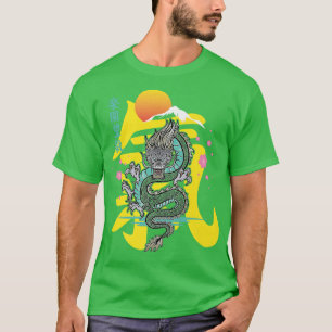 Camiseta Japanese Aesthetic Dragon Asian Demon Spirit Sakur