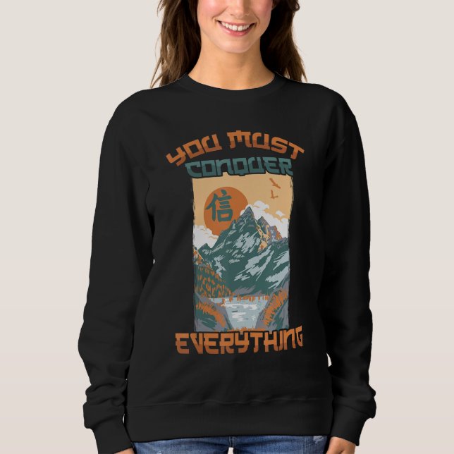 Camiseta Japanese Aesthetic  You Must Conquer Everything  O (Frente)