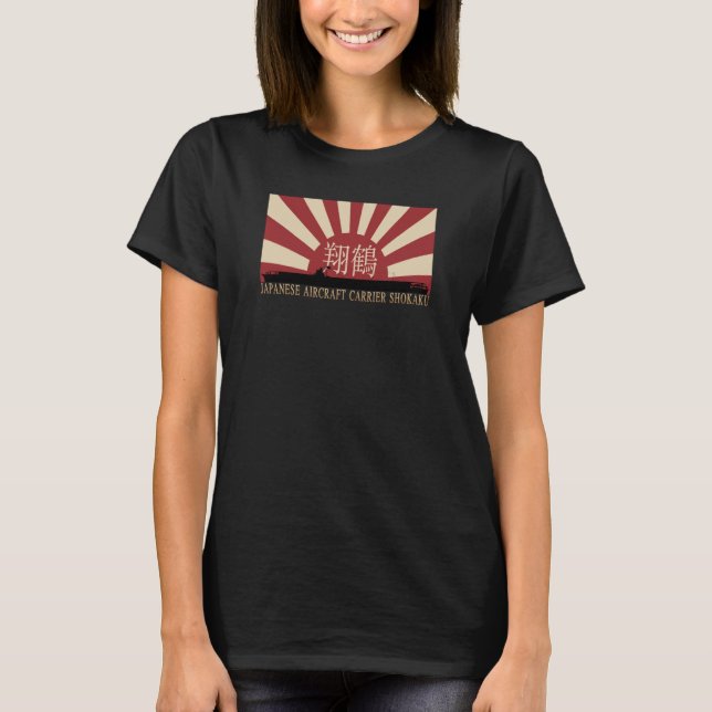 Camiseta Japanese Aircraft Carrier Shokaku Rising Sun Flag (Frente)