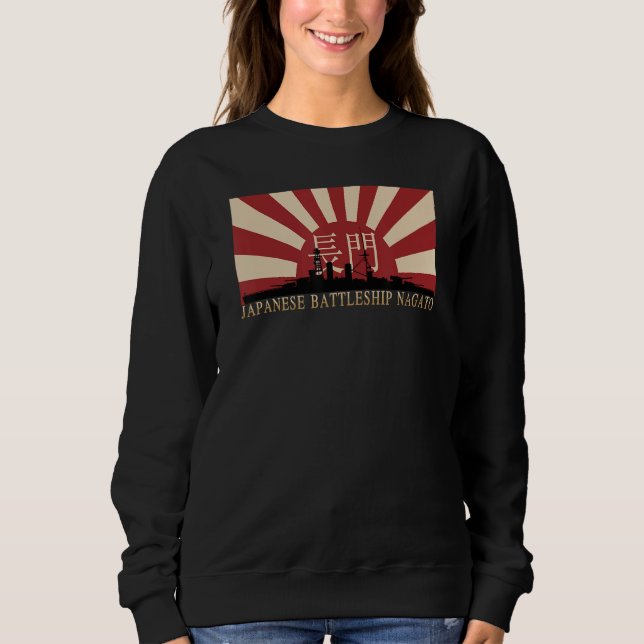 Camiseta Japanese Battleship Nagato Rising Sun Flag (Frente)