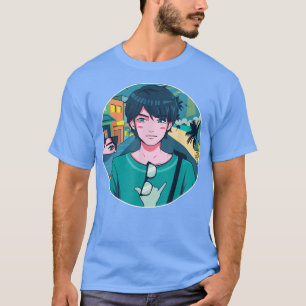 Camiseta Japanese Boy Anime Manga Graphic Art Japan Cartoon