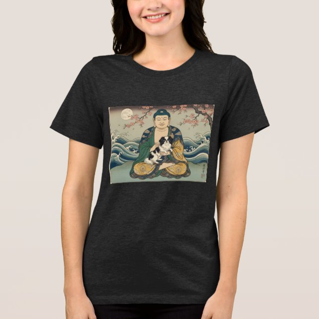 Camiseta Japanese Chin and Buddha  (Frente)