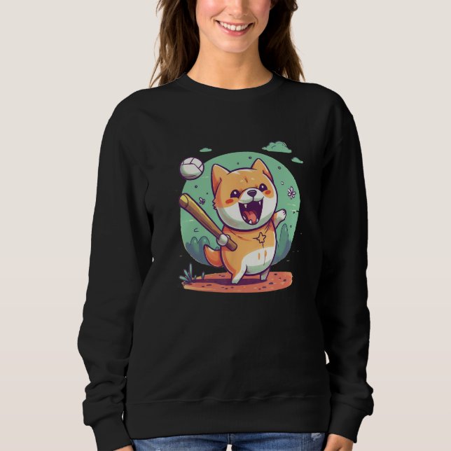 Camiseta Japanese Dog Shiba Inu Sport Baseball (Frente)