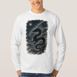 Camiseta 【Japanese Dragon Moon Long Sleeve T-Shirt】