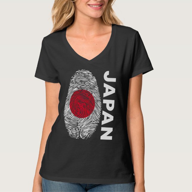 Camiseta Japanese flag as fingerprint motif (Frente)