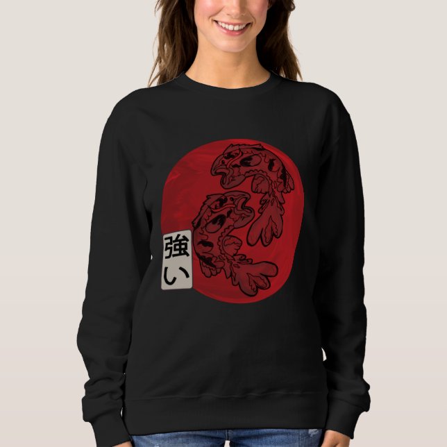 Camiseta Japanese Flag Koi Fish Koi Carp Aquarium Koi Kanji (Frente)