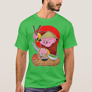 Camiseta Japanese Food I Maki Lover I Samurai Sushi Pig 