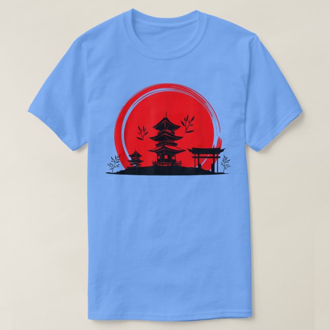 Camiseta Japanese Garden Japanese Torii Japan Samurai  (Frente do Design)