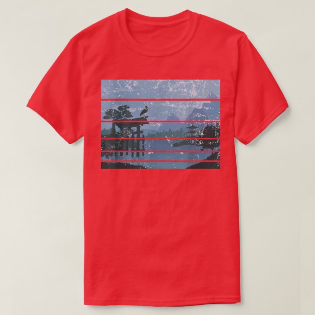 Camiseta Japanese Garden Japanese Torii Japan Samurai 4 (Frente do Design)