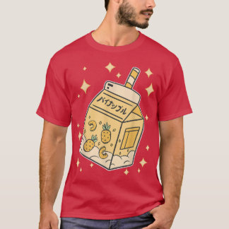 Camiseta Japanese juice Pineapple Drink Kawaii Manga Anime