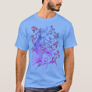 Camiseta Japanese Koi Carp Cherry Blossom Bloom Season Asia