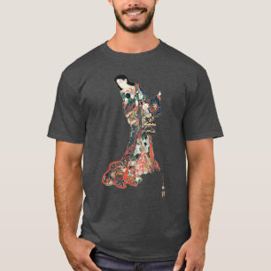 Camiseta Japanese Lady with colorful dress