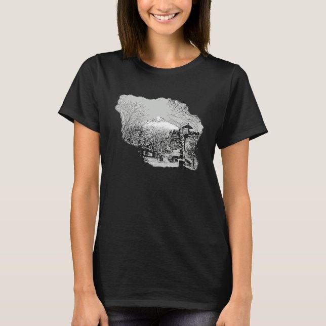 Camiseta Japanese landscape illustration (Frente)