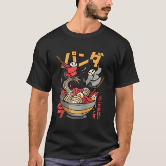 Camiseta Japanese Panda Monks Fighting Over Ra Noodles- Chi