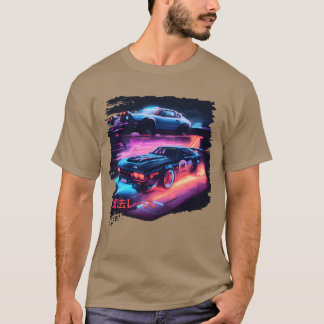 Camiseta Japanese Retro Car Racing Drifting Art JDMuning vi
