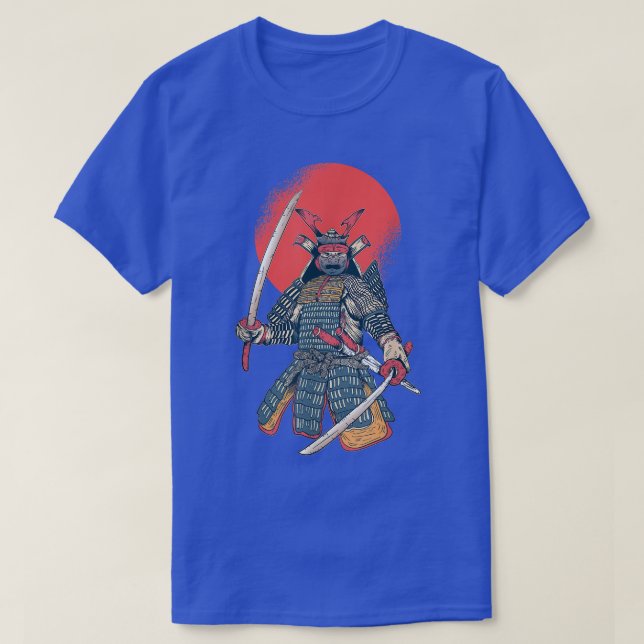 Camiseta Japanese Samurai Warrior Illustration  Sunset  (2) (Frente do Design)