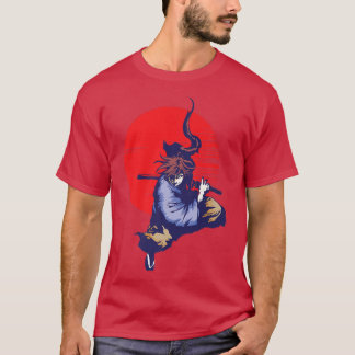 Camiseta Japanese Samurai Warrior With Sword And Bushido Co