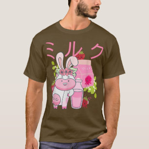 Camiseta Japanese Strawberry Milk Pop Art Design 