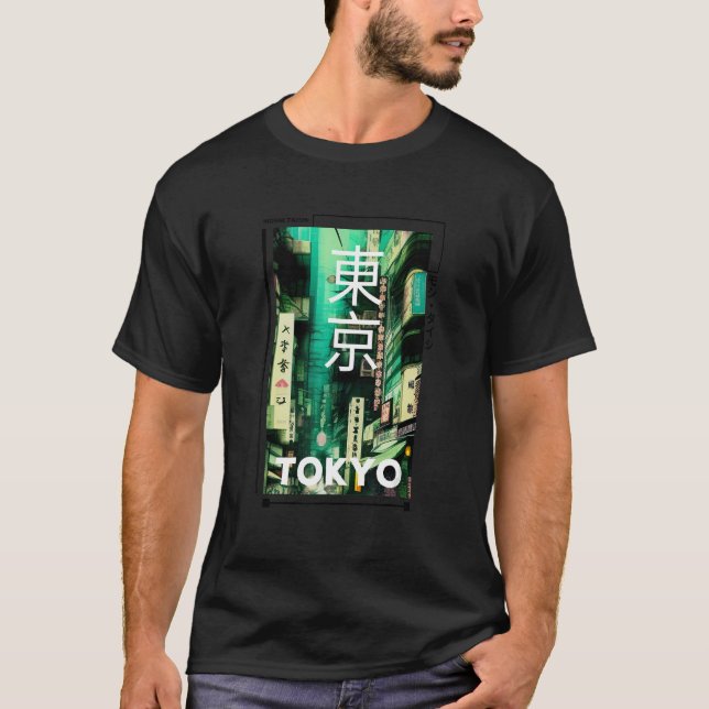 Camiseta Japanese Streetwear Retro Vibes Aesthetic Tokyo Cy (Frente)