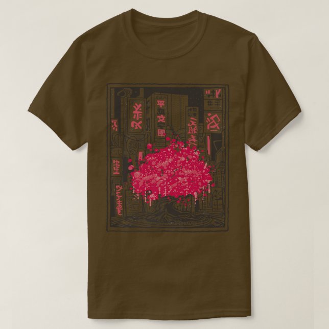 Camiseta Japanese Style Cherry Blossom Sakura Japan  (Frente do Design)