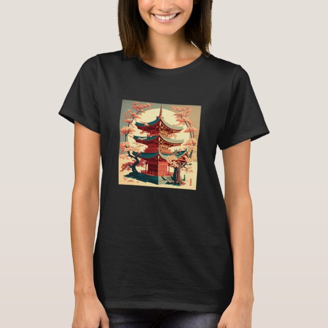 Camiseta Japanese Tokyo Asian inspired retro 60u2019s style (Frente)