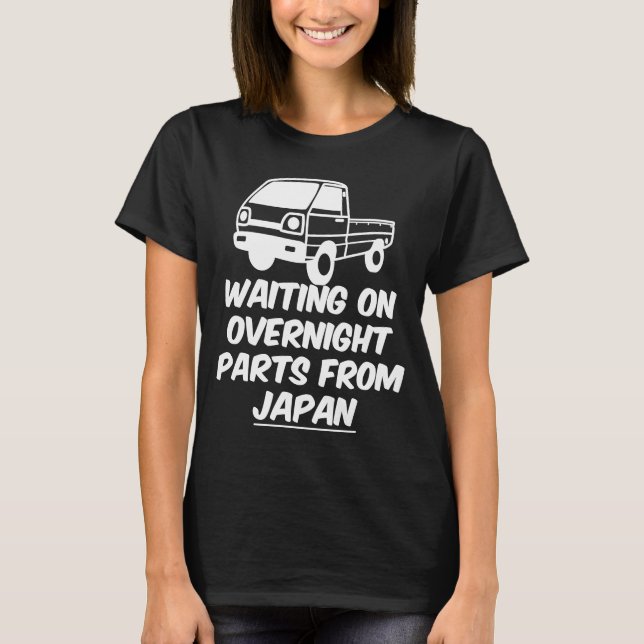 Camiseta Japão Aguardando Peças Mini Caminhão Kei Carro 4wd (Frente)