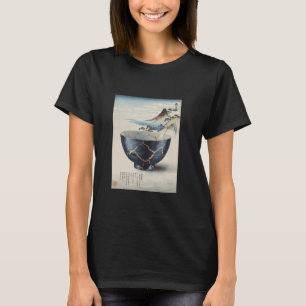 Camiseta Japão Art Kintsugi Repair Pote Dourada Cultura Jap