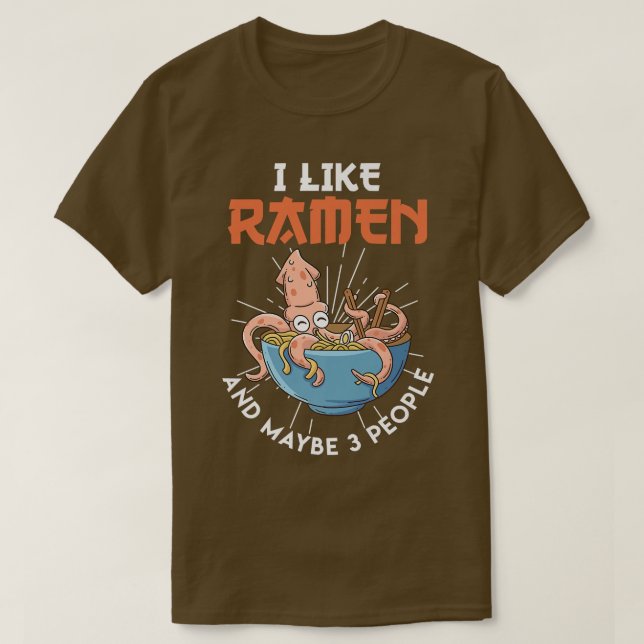 Camiseta Japão dizendo ramen engraçado (Frente do Design)