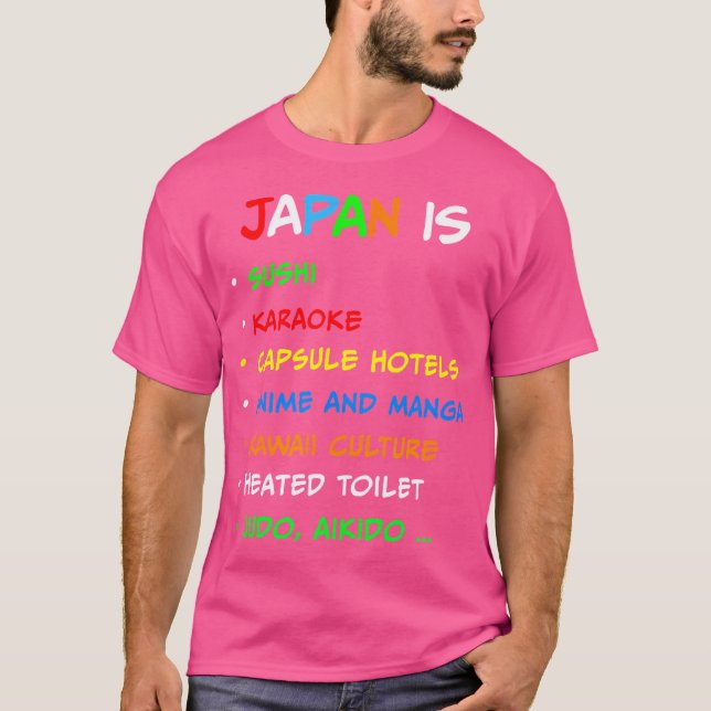Camiseta Japão é Judo de Cultura Kawaii de Anime Karaoke (Frente)