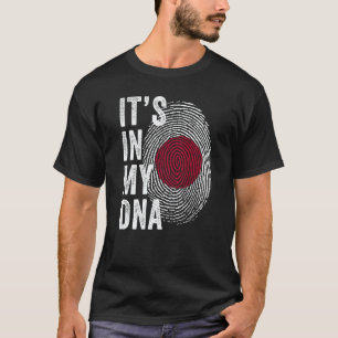 Camiseta Japão Está no Meu DNA Cute Impressão Digital Japon