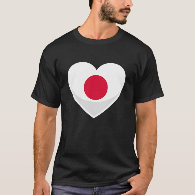 Camiseta Japão Flag Pocket Heart (Frente)