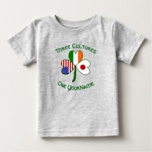 Camiseta Japão Irlanda EUA Bandeira do Trevo Personalizada