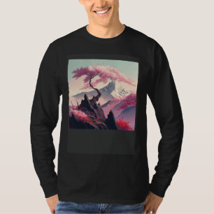 Camiseta Japão Japonês Sakura Flores de Cerejeira Árvores d