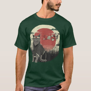 Camiseta Japão Kitten Neko Sakura Cat Anime Retro Japonês