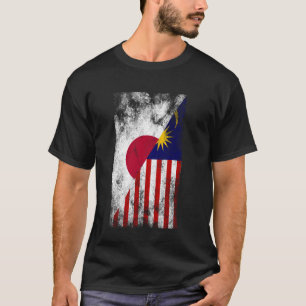 Camiseta Japão Malásia Flags - Japonês malaio