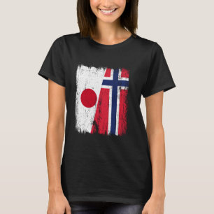 Camiseta Japão Noruega Meia Bandeira Ancestralidade Japones