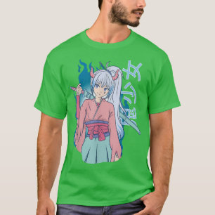 Camiseta Japão Oni Demon Girl Katana Manga Art
