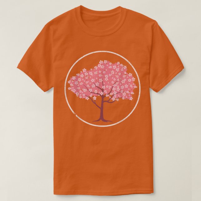 Camiseta Japão Sakura Flor Rosa Flor Flor Bonito Flor Blo (Frente do Design)