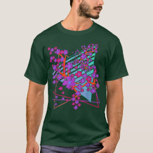 Camiseta Japão Sakura Flor Vaporwave 80s Cereja Retro Art