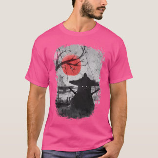 Camiseta Japão Samurai Cat