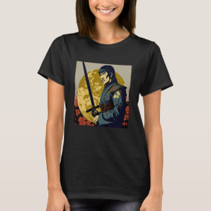 Camiseta Japão Samurai Retro Vintage Sword Warrior Japonês