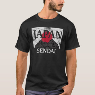 Camiseta Japão Sendai Fuji San Bandeira