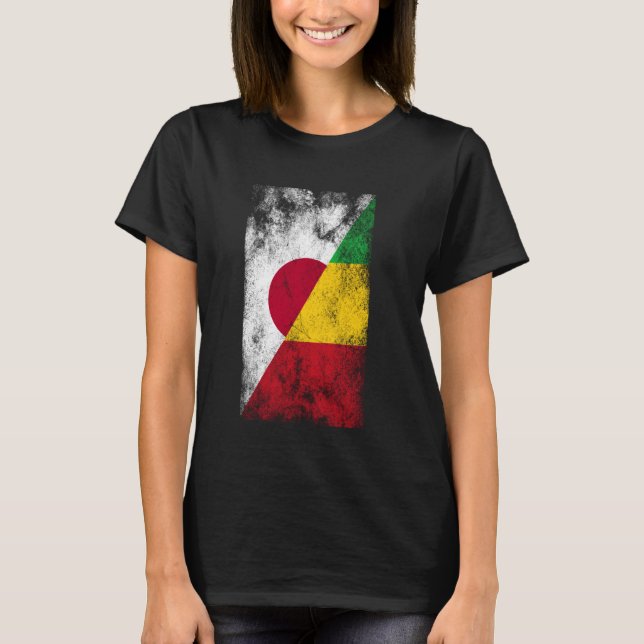 Camiseta Japão - Sinalizadores do Mali - Japonês, Malinês (Frente)